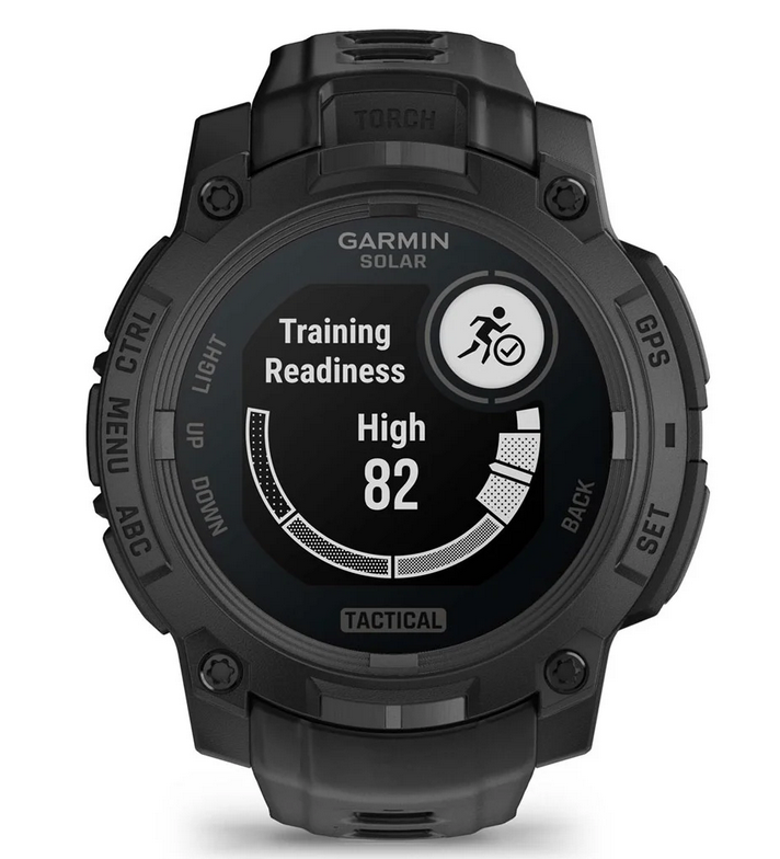 Instinct 3 – 45 mm Solar Tactical Schwarz mit Silikon-Wechselarmband 22 mm