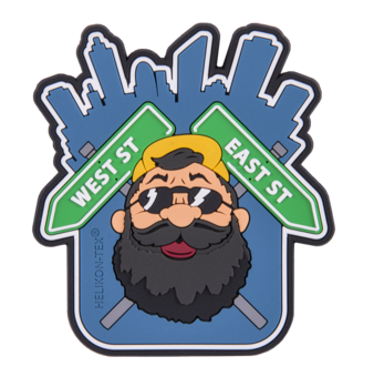 PVC Patch Beardman Urban (blau)