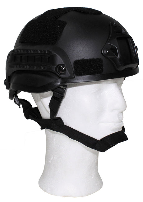 US Helm, "MICH 2002", Rails, schwarz, ABS-Kunststoff