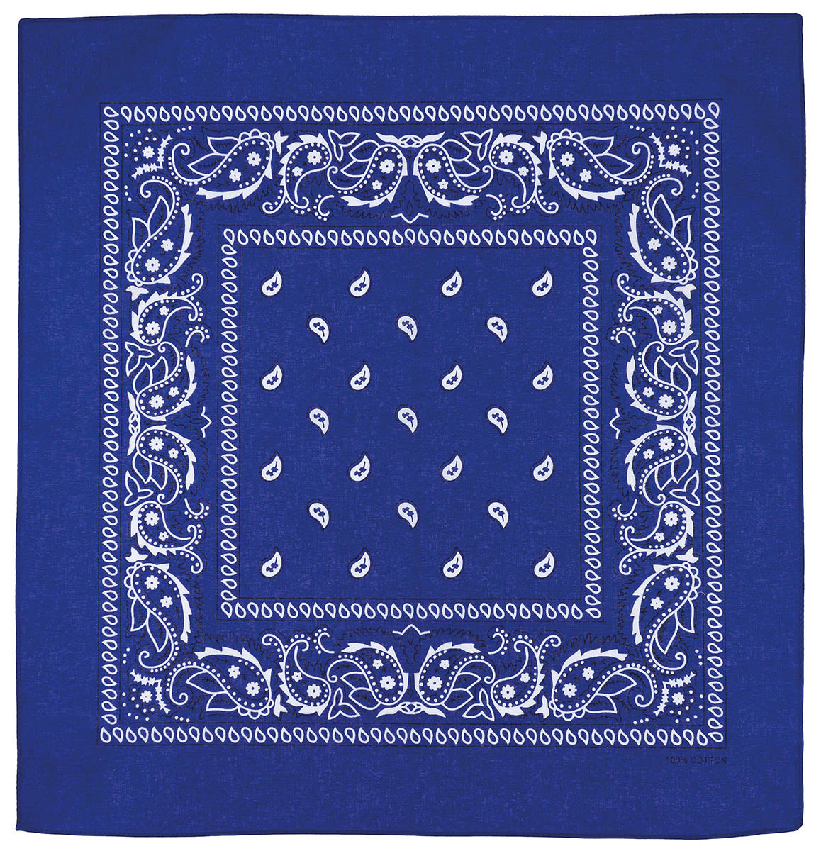 Bandana, royalblau-weiss, ca. 55 x 55 cm, Baumwolle