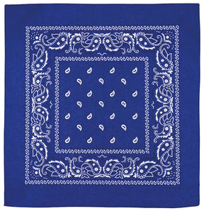 Bandana, royalblau-weiss, ca. 55 x 55 cm, Baumwolle