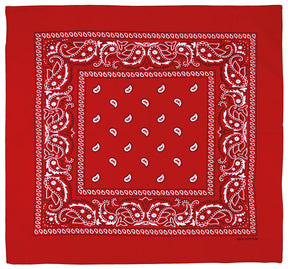 Bandana, rot-weiss, ca. 55 x 55 cm, Baumwolle