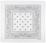 Bandana, weiss-schwarz, ca. 55 x 55 cm, Baumwolle
