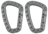 Karabiner, Plastik, foliage, D 7 mm x 8,5 cm, 2er Pack