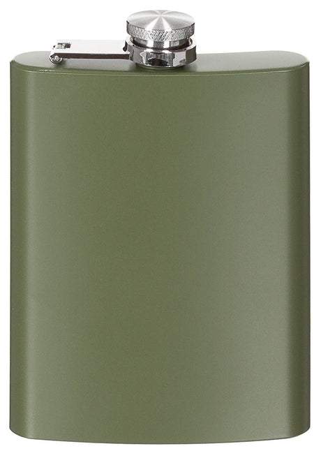 Flachmann, Edelstahl, oliv, 8 OZ, 225 ml
