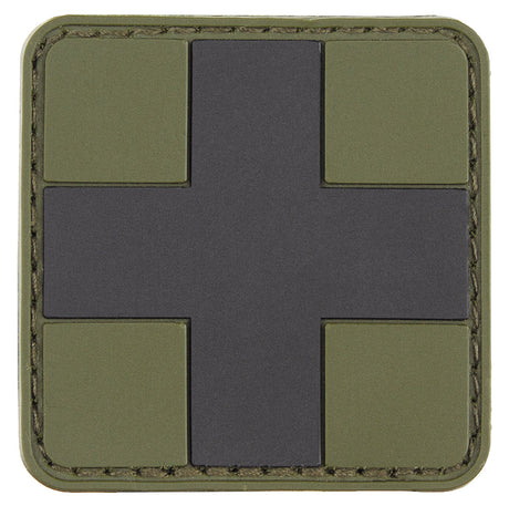 Klettabzeichen, "FIRST AID", oliv-schwarz, 3D, ca. 5 x 5 cm