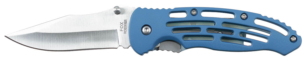Klappmesser, Einhand, blau, Kunststoffgriff