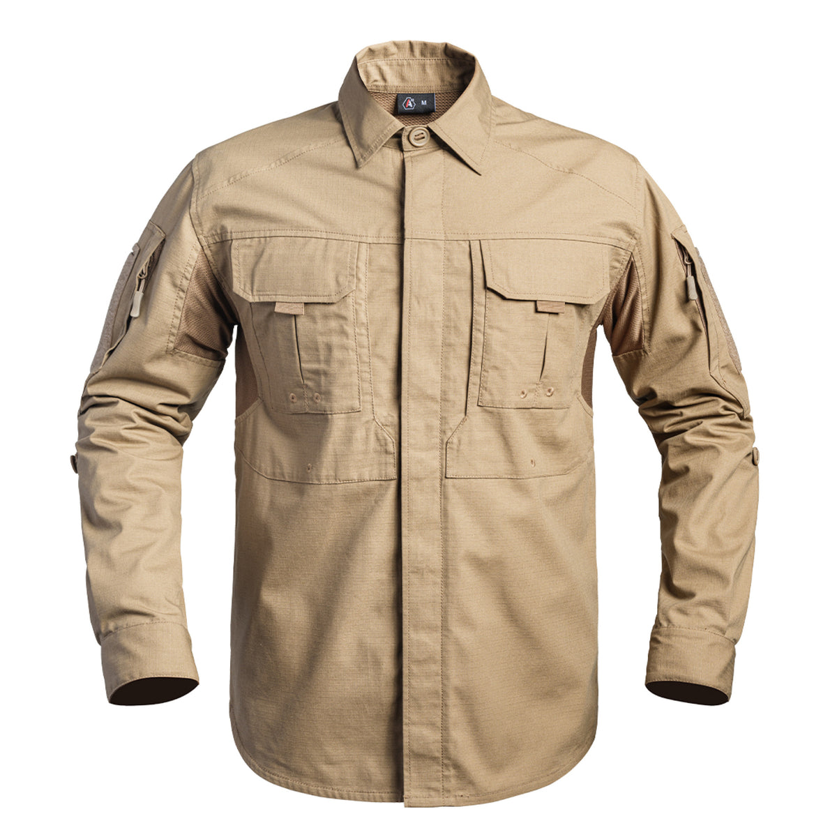 Langarm, Ärmel, Hemd, Mantel, Khaki