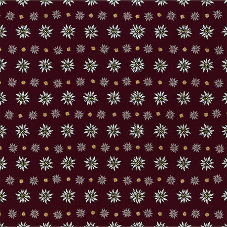 Bandana, bordeaux Edelweiss, Gr. 55 x 55 cm, Baumwolle