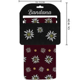 Bandana, bordeaux Edelweiss, Gr. 55 x 55 cm, Baumwolle
