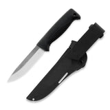 M07 N690 Ranger Puukko schwarz, unbeschichtet, Kompositscheide (schwarz)