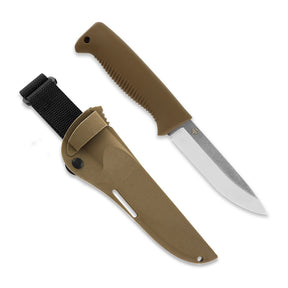 M07 N690 Ranger Puukko coyote, unbeschichtet, Kompositscheide (coyote)