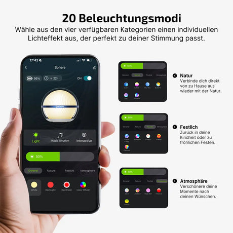 Olight - Sphere mit App Steuerung (weiss)