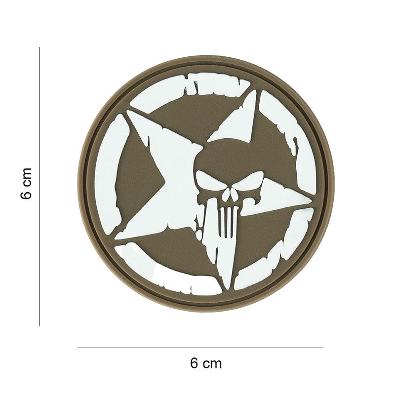 Klettabzeichen Punisher Allied Star - coyote
