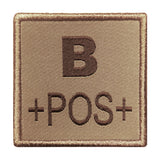 A10 Equipment - Patch Blutgruppe B+ (tan)