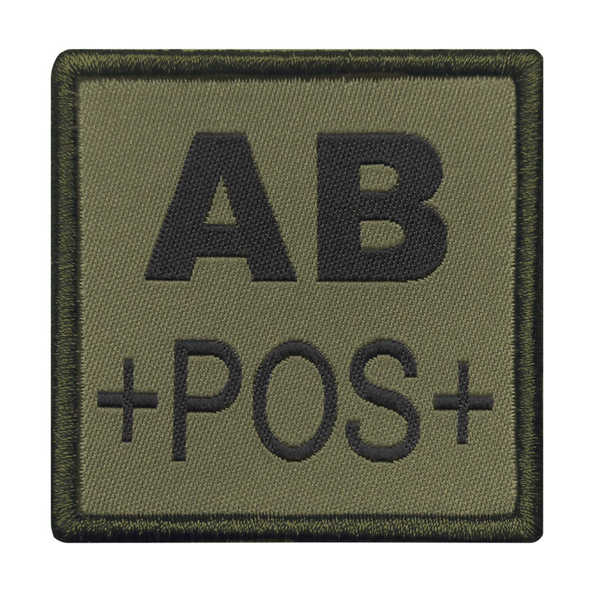 A10 Equipment - Patch Blutgruppe AB+ (oliv)