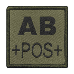 A10 Equipment - Patch Blutgruppe AB+ (oliv)