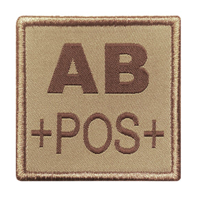 A10 Equipment - Patch Blutgruppe AB+ (tan)