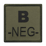 A10 Equipment - Patch Blutgruppe B- (oliv)