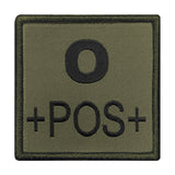 A10 Equipment - Patch Blutgruppe 0+ (oliv)