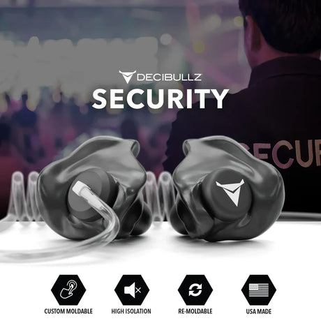 Decibullz - Surveillance Earpieces + Isolation Gehörschutz schwarz