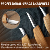 BeaverCraft - Starter Schnitz- und Kerb-Messer-Set
