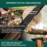 BeaverCraft - BSH4 Bushcraft-Messer mit Lederscheide (Kohlenstoffstahl)