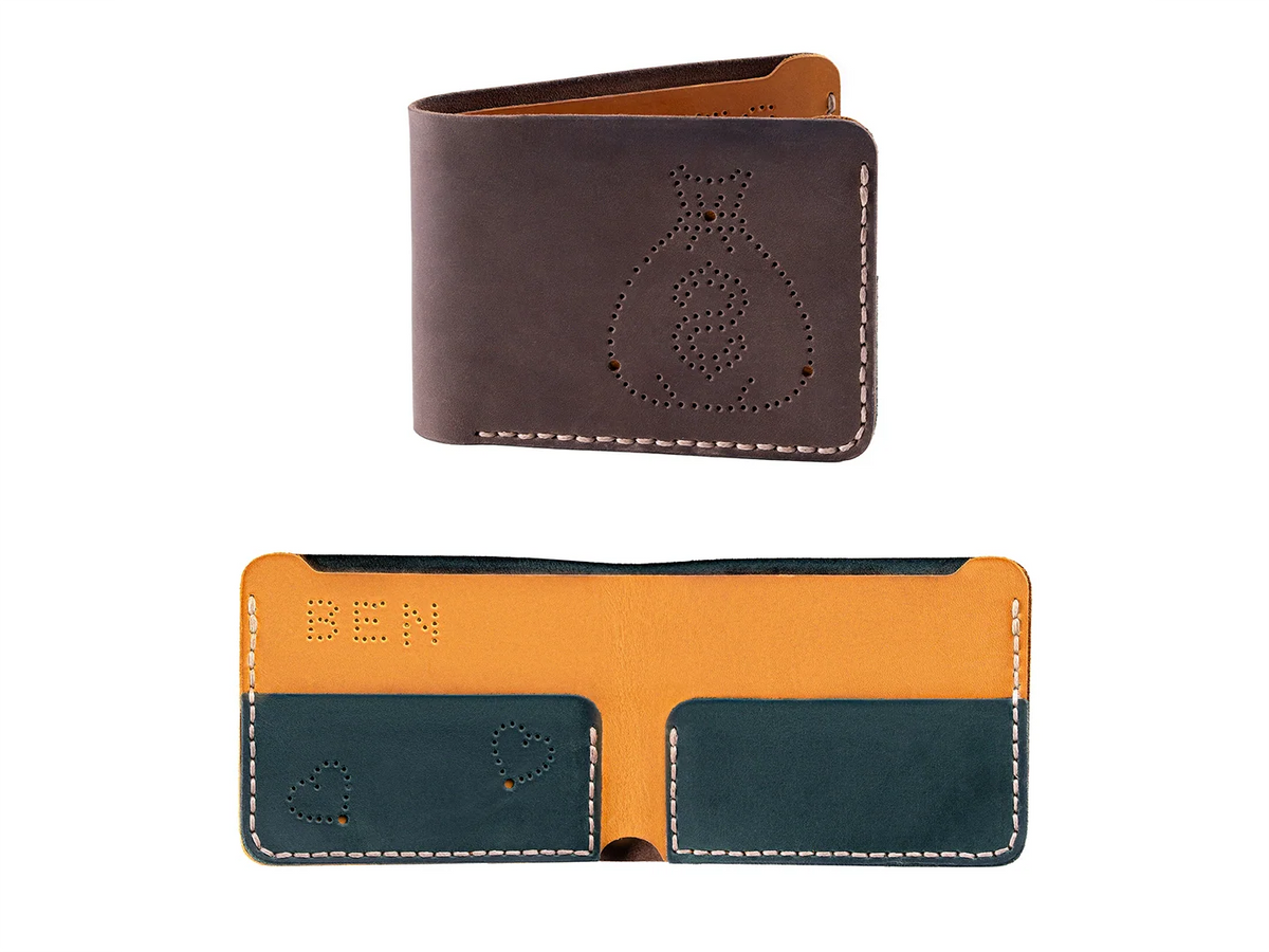 BeaverCraft - Lederhandwerk-Set „Wallet“ (Forest Brown)