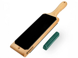 BeaverCraft - LS1P1 Doppelseitiger Leder-Paddelstreichriemen mit Poliermasse