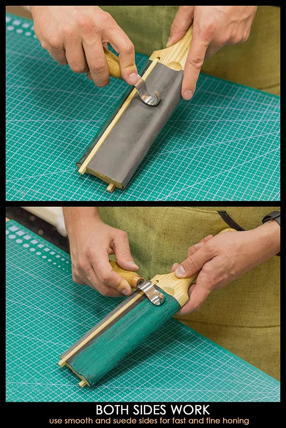 BeaverCraft - LS5P1 Doppelseitiger Paddelstreichriemen für Löffelmesser