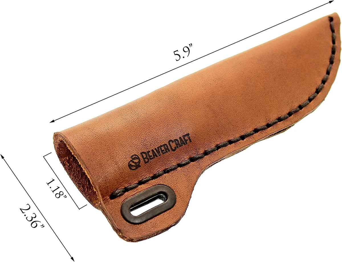 BeaverCraft - SH1 Lederscheide für gerade Messer