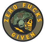 Klettabzeichen Zero fucks given - color