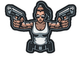 Klettabzeichen Gun girl - color