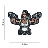 Klettabzeichen Gun girl - color