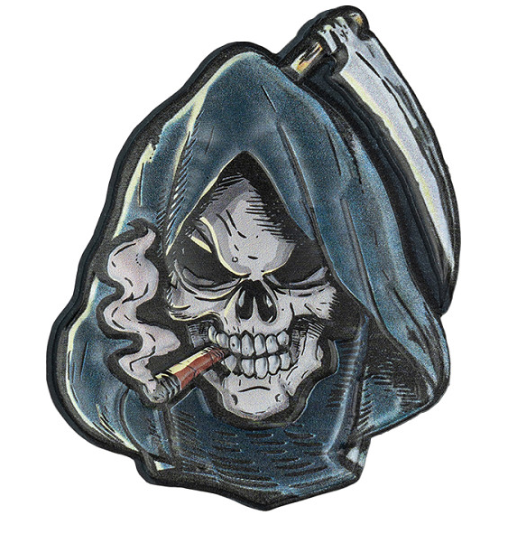 Klettabzeichen Skull Grim reaper - color