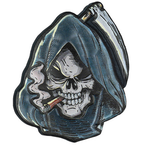 Klettabzeichen Skull Grim reaper - color