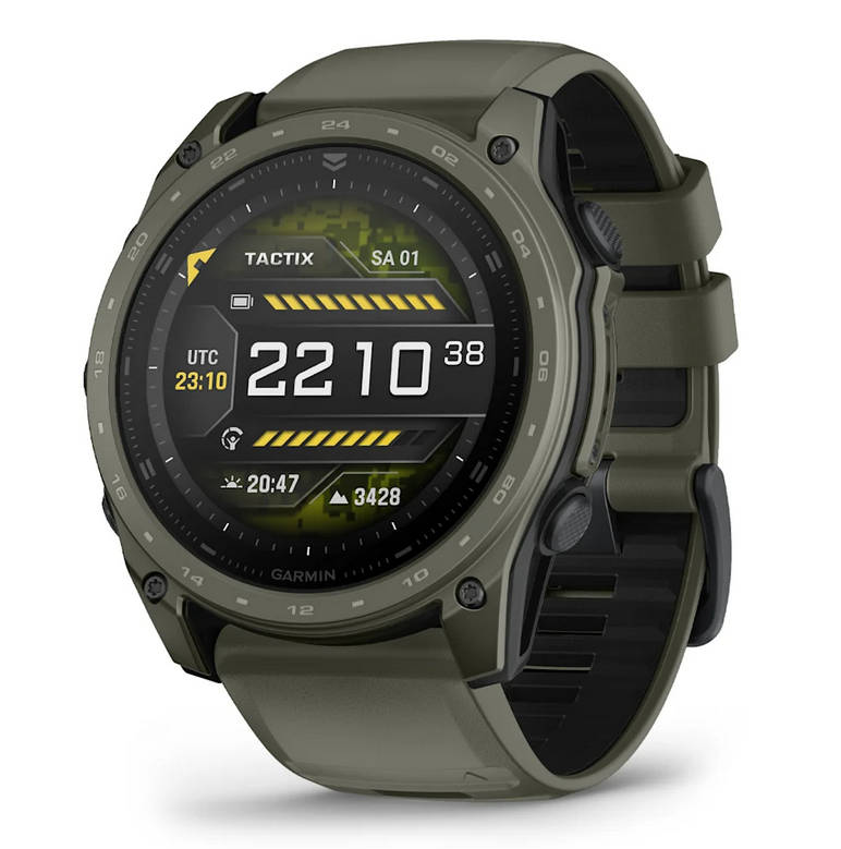 tactix® 8 – 51 mm, AMOLED, Cerakote®-Beschichtung oliv mit Quickfit® Silikon- Armband 26mm