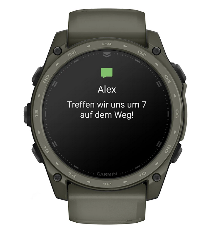 tactix® 8 – 51 mm, AMOLED, Cerakote®-Beschichtung oliv mit Quickfit® Silikon- Armband 26mm