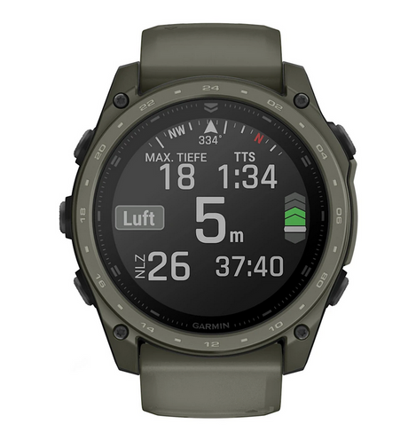 tactix® 8 – 51 mm, AMOLED, Cerakote®-Beschichtung oliv mit Quickfit® Silikon- Armband 26mm