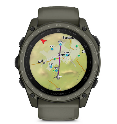 tactix® 8 – 51 mm, AMOLED, Cerakote®-Beschichtung oliv mit Quickfit® Silikon- Armband 26mm