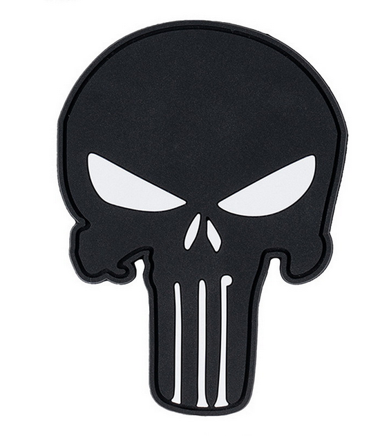 Klettabzeichen Punisher black - schwarz