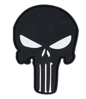 Klettabzeichen Punisher black - schwarz