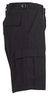 Cargo-Shorts, Dunkelgrau, Mehrere Taschen, Gürtel-Schlaufen, Knie-Länge