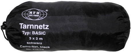 Tarnnetz, 2 x 3 m, "Basic", schwarz