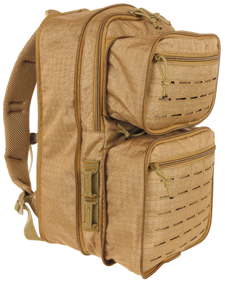 Rucksack, Taschenorganizer, Mehrfachtasche, Olivegrün, Mesh-Pocket, Rucksack, Tasche, Kameratasche, Muster Hexagon, Mehrfachf
