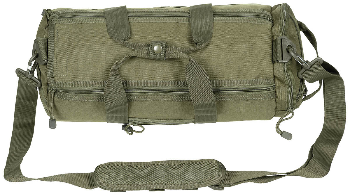 Tasche, Militärstil, Harpentasche, Gurtband, Reißverschluss, Messenger-Tasche, Olivgrün, mehrere Fächer, Reißverschluss, Schu