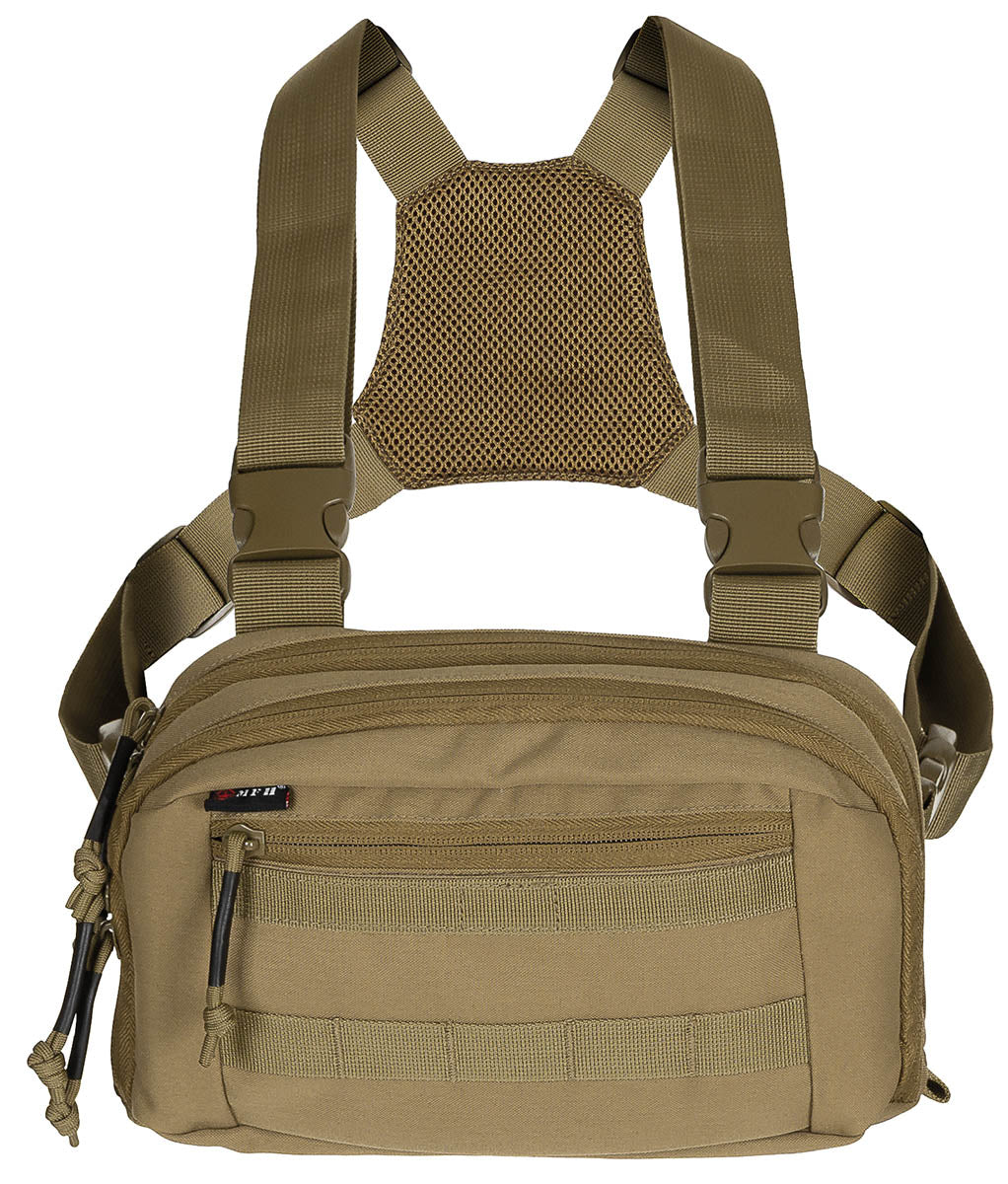 Rucksack, Umhängetasche, Vordertasche, Mesh-Rückenseite, Oliv, Tasche, Gürtel-Tasche, Outdoor-Tasche, Marsch-Tasche, Aufgeset
