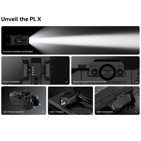 Olight - Waffenlampe PL-X (schwarz)