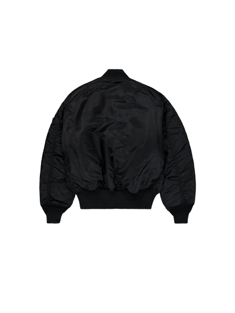 Bomber, Jacket, Schwarz, Maßrollrand, Puffer