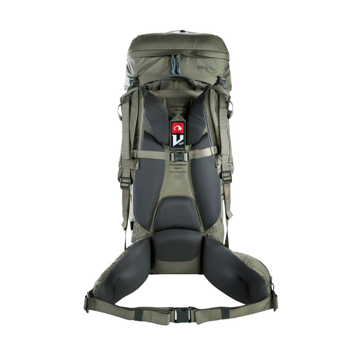 Rucksack, Trekkingrucksack, Wanderrucksack, Schultergurt, Schwarz/Olive-grün